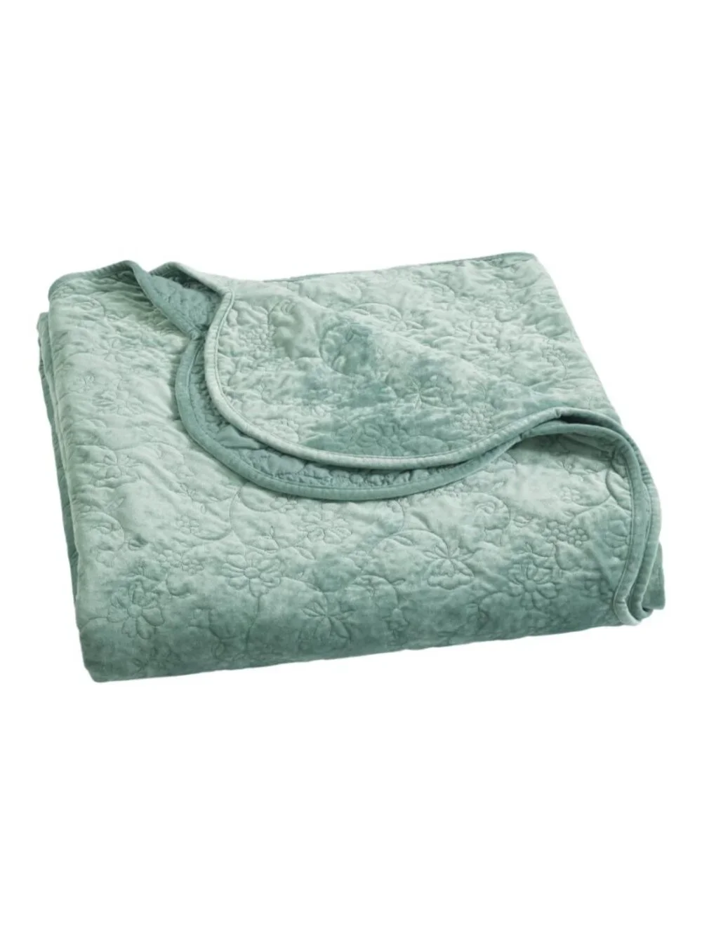 The Pioneer Woman Home Green River Cottage Eloise Floral 100% Poly Velvet Quilt